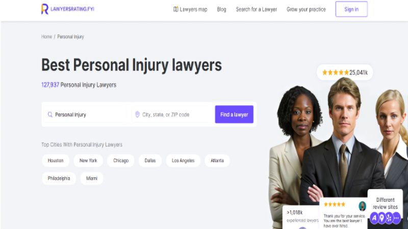 a platform to find the best personal injury lawyers